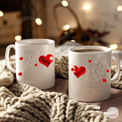 Coppia Di Tazze Personalizzate Per San Valentino - immagine 2