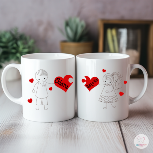 Coppia Di Tazze Personalizzate Per San Valentino - immagine 3